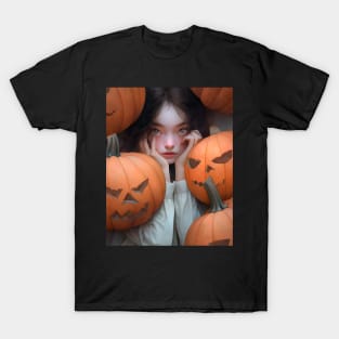 Halloween Pumpkin Girl T-Shirt